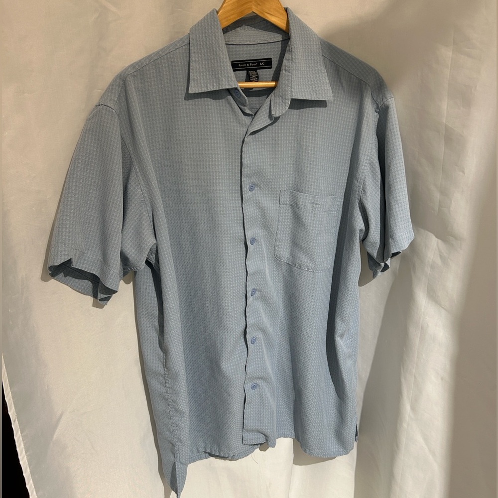Joseph & Feiss Men's Gray Textured Button Down Shirt